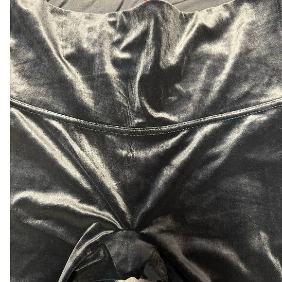 Spanx Black Velvet High Rise Full Length Leggings Size XL - Picture 3 of 10